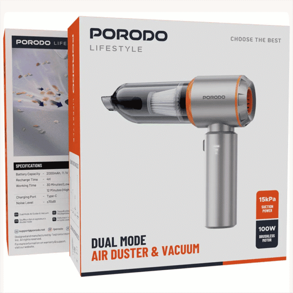 Porodo Lifestyle Dual Mode Air Duster & Vacuum